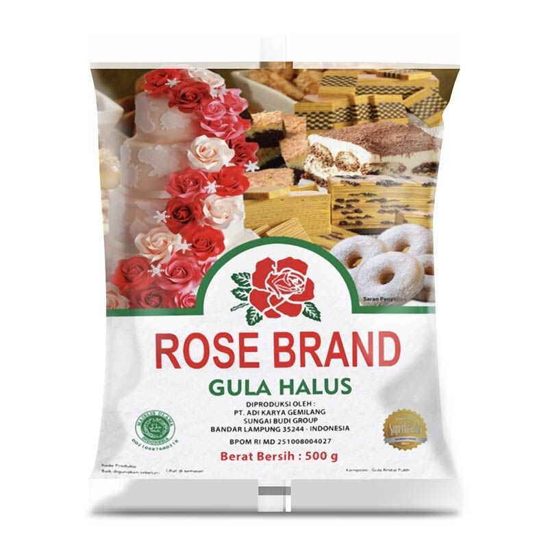 

ROSE BRAND GULA HALUS 500GR, GULA HALUS UNTUK CAMPURAN ADONAN DLL