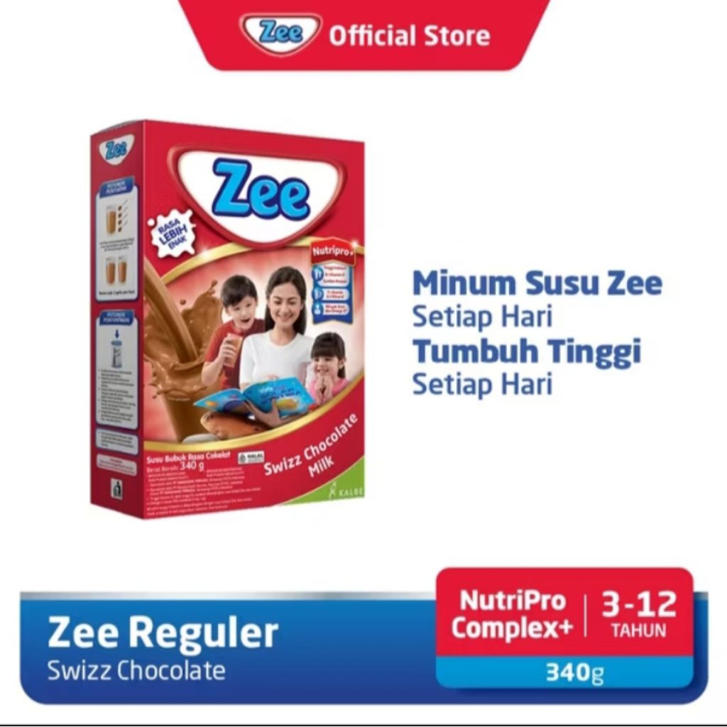 Zee Reguler Swizz Chocolate 340gr / Zee Susu Peninggi Badan