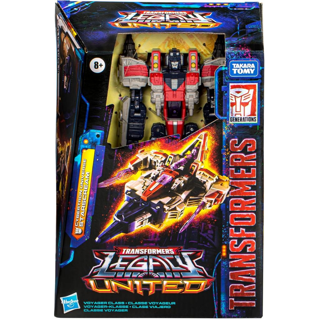 BERMUTU TRANSFORMERS LEGACY UNITED VOYAGER CLASS CYBERTRON UNIVERSE STARSCREAM, FIGUR AKSI KONVERSI