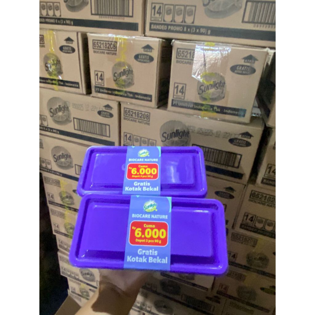 1 DUS SUNLIGHT TEPAK ISI 8 BOX 1 KOTAK ISI 3 PCS SUNLIGHT 2000 SUNLIGHT BIOCARE SABUN CUCI PIRING