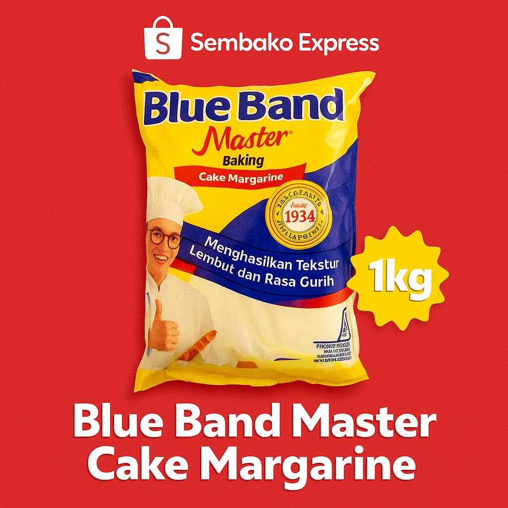 

Blue Band Master Cake Margarine 1kg – Cake Margarine Tekstur Lembut & Rasa Gurih