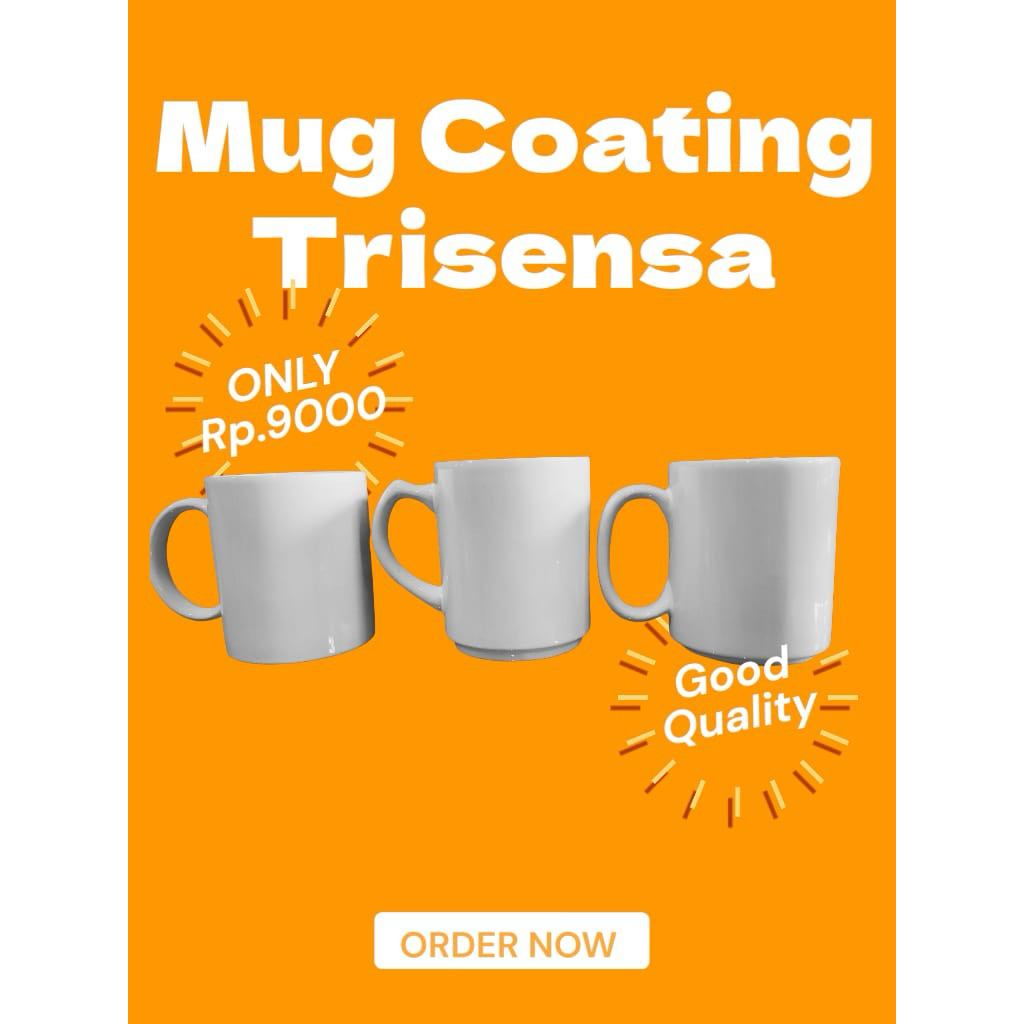 MUG TRISENSA COATING POLOS / MUG SUBLIM / MUG CUSTOME / MUG CETAK FOTO