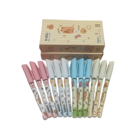 (1 BOX) PULPEN CAIR / PENA CAIR MOTIF CAPIBARA TINTA HITAM