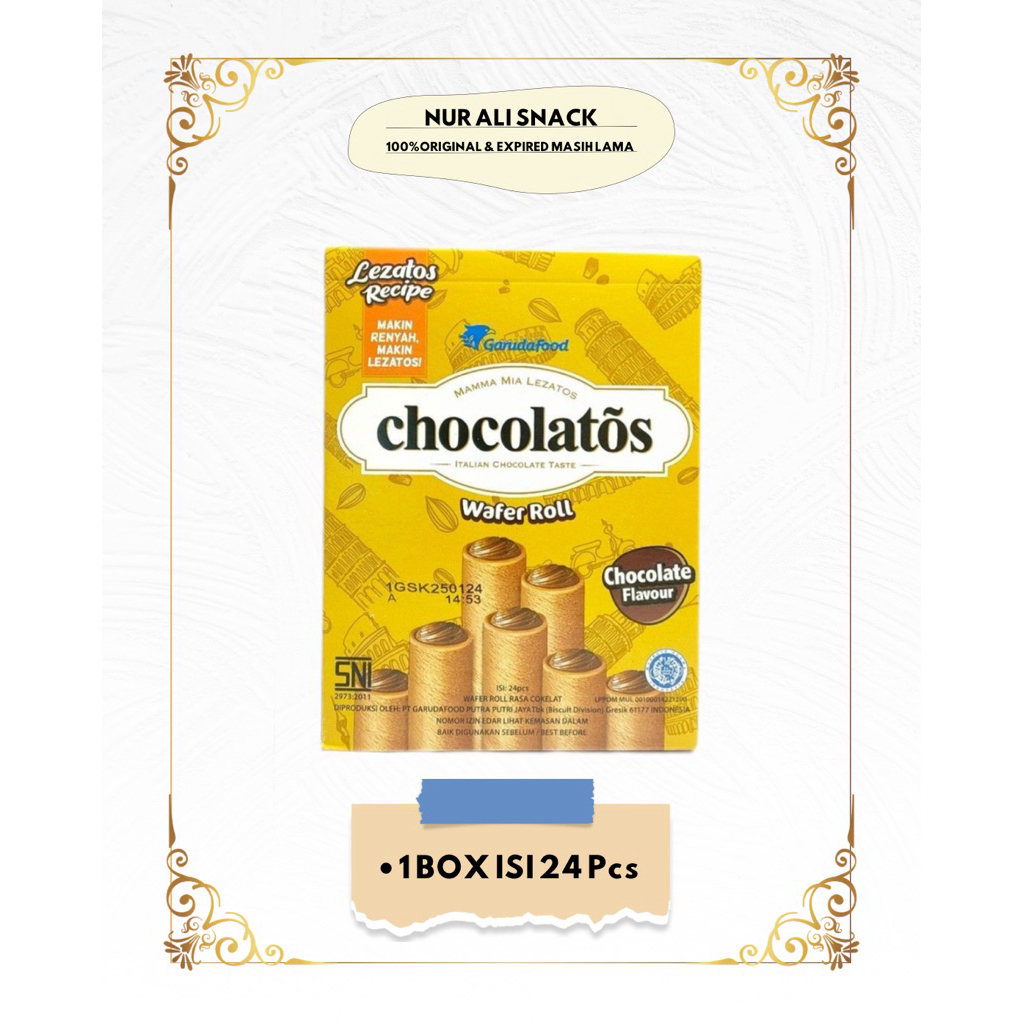 

Chocolatos wafer roll isi 24 Pcs