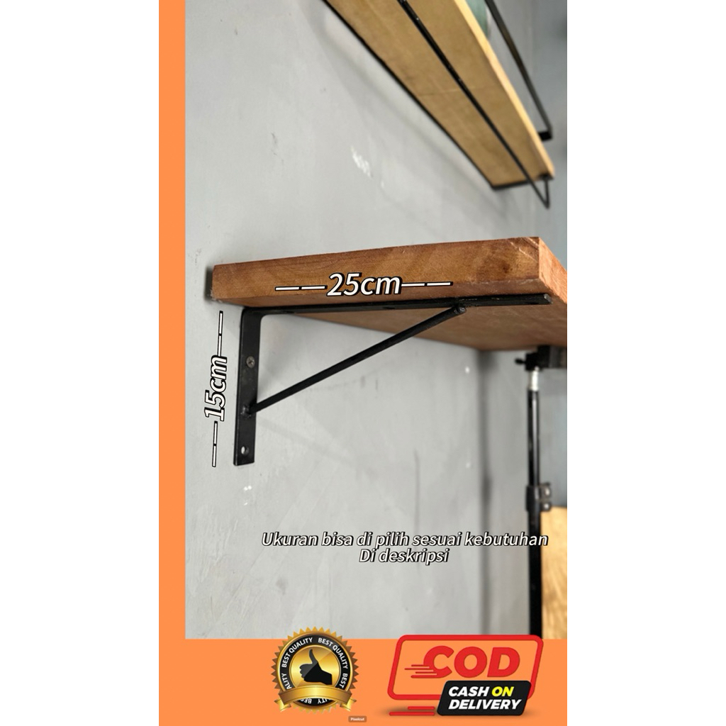Besi Rak siku L Besi penyangga / breket besi 10x20 15x25 15x30 20x30 20x40