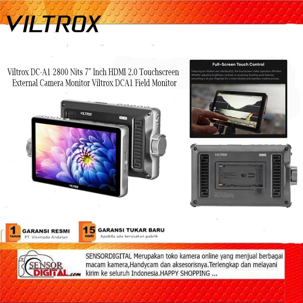 Viltrox DC-A1 2800 Nits 7" Inch HDMI 2.0 Touchscreen External Camera Monitor Viltrox DCA1 Field Moni