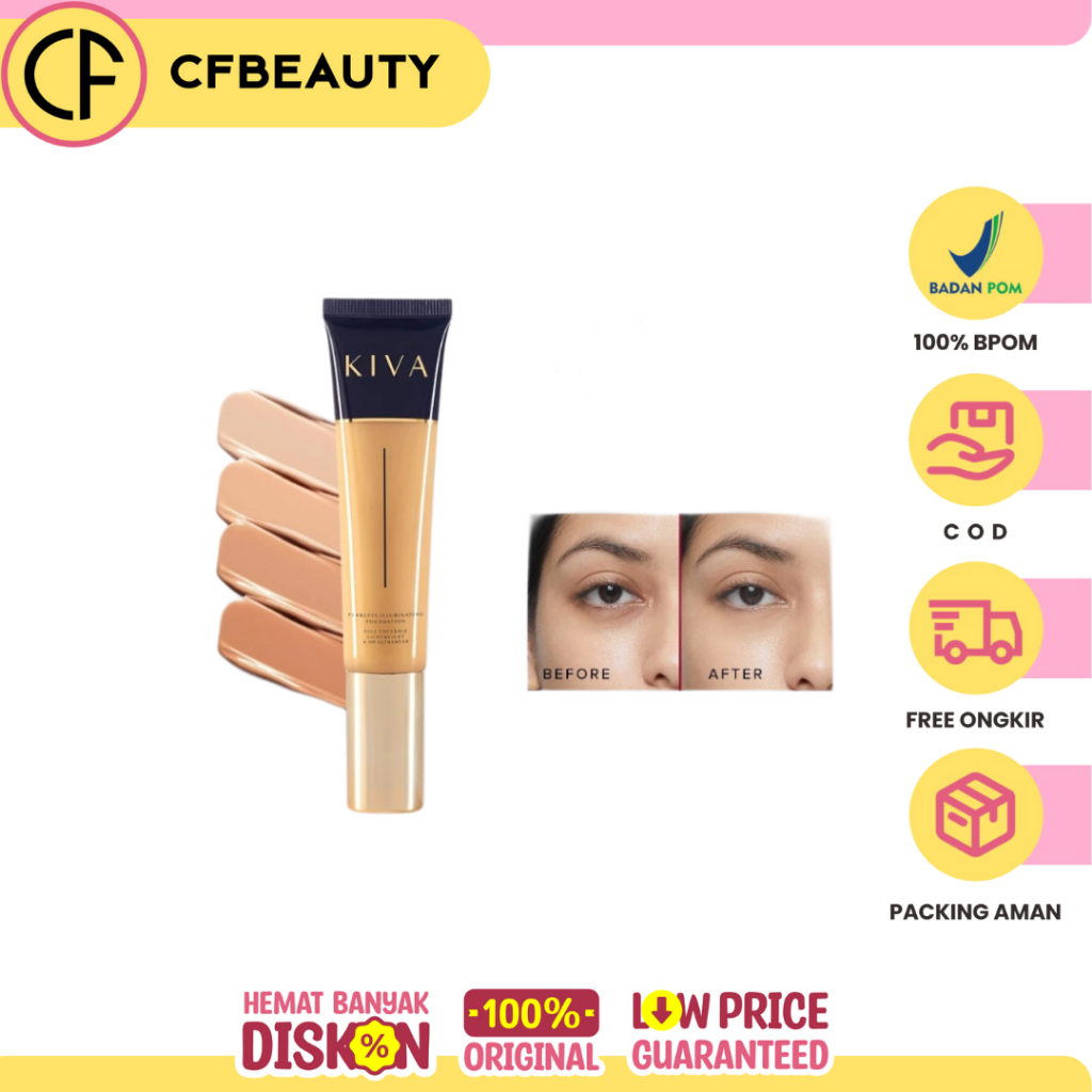 KIVA Flawless Illuminating Foundation - Matte Oil Control Ringan Liquid Foundation SPF 39 PA++++
