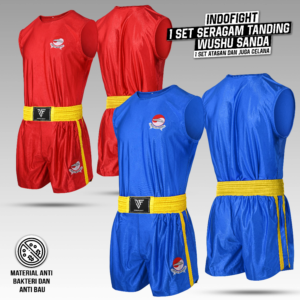 Seragam Tanding Wushu Sanda Indofight Baju Wushu Sanda Naga 1 Set