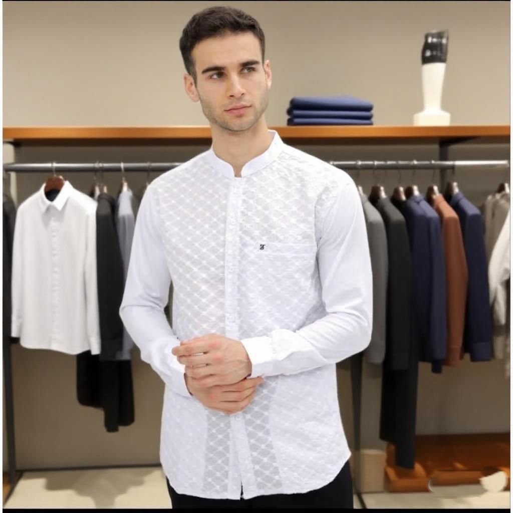 Kemko Putih bordir kombinasi polos by. zabeer