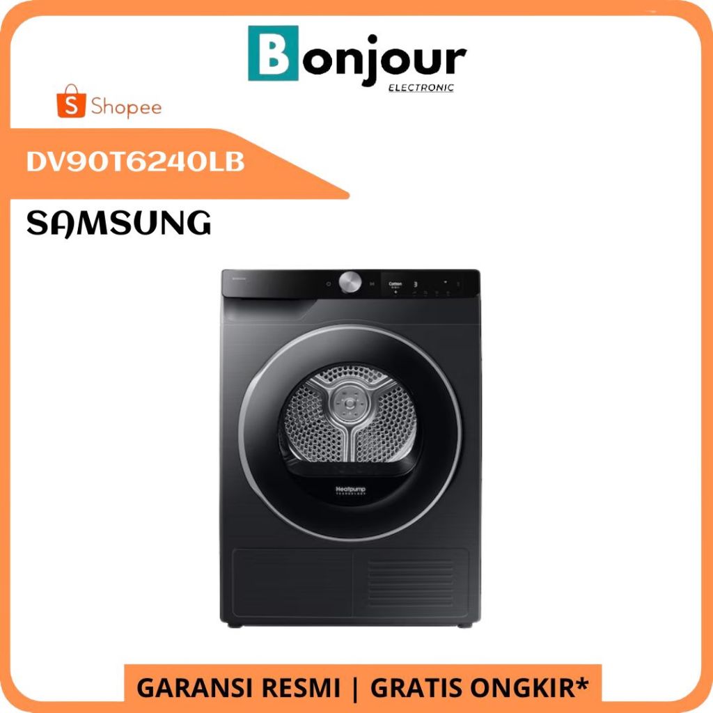 Dryer Samsung DV90T6240LB/SE kapasitas 9 Kg Laundry Front Load Dryer Samsung DV90T6240LB