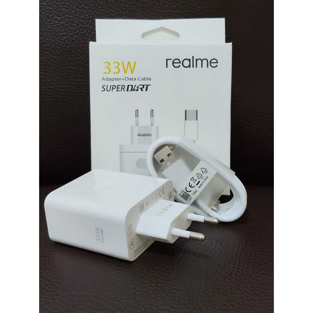 ( 33W ) ￼Charger REALME 33W / SUPER VOOC SUPERDART Fast Charging Type C / charger realme 65W/ 67W/ 8