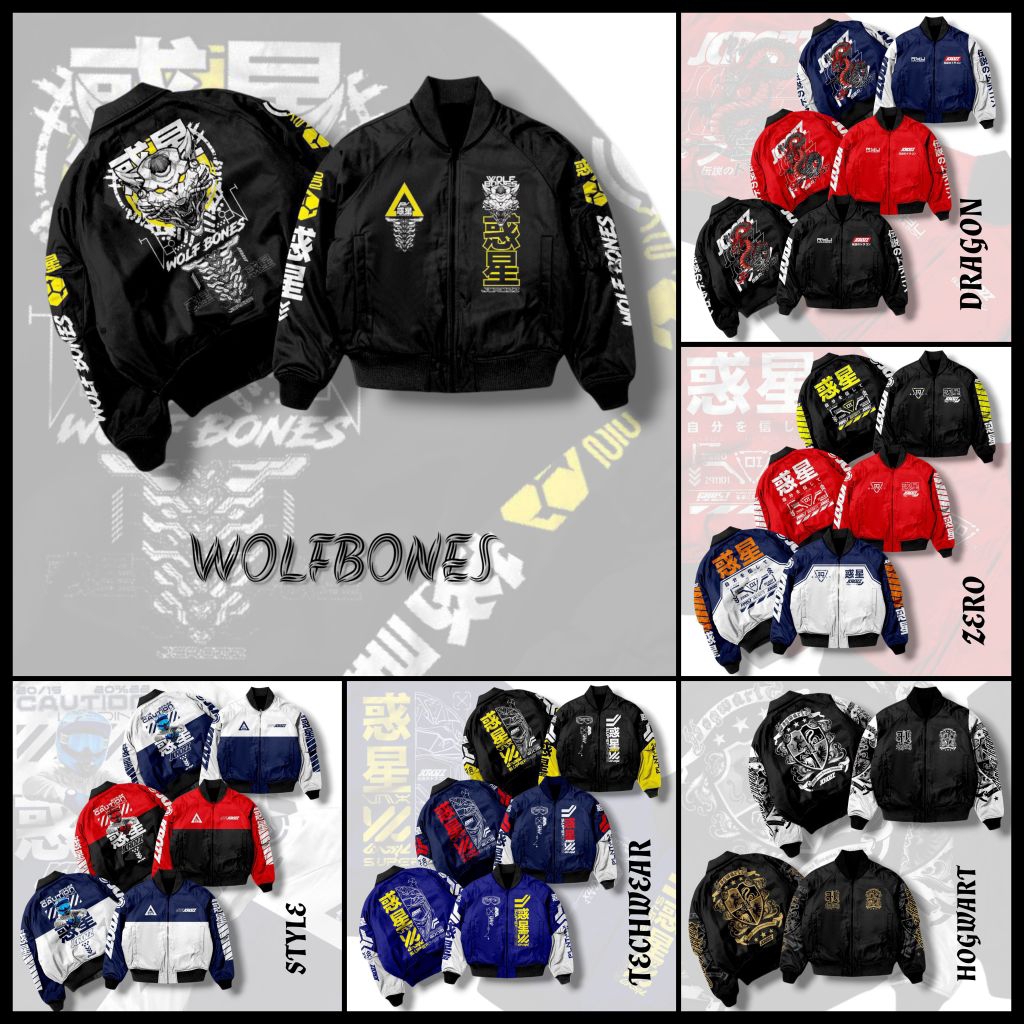 (BISA PAKAI NAMA) JACKET BOMBER ORIGINAL JCROZZ BANDUNG JAKET MOTOR RIDING SUPERMOTO TOURING WINDBRE
