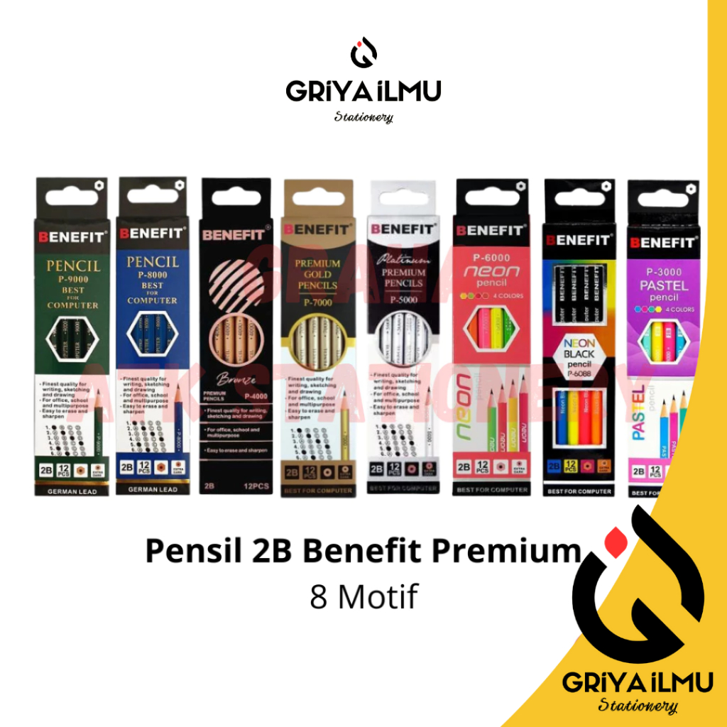 

Pensil BENEFIT 2B Gold/Platinum/Bronze Series P-4000/P-5000/P-7000 (023045) 1pak