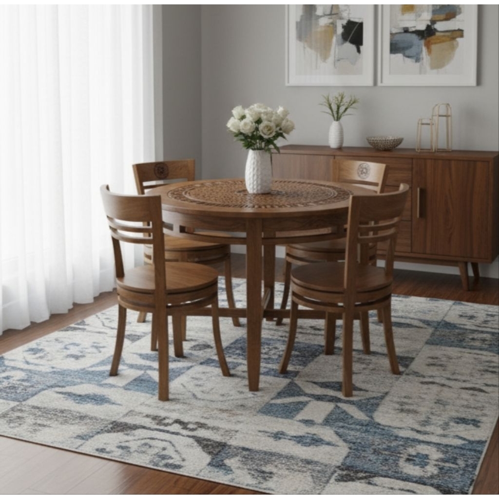 Meja Makan Bundar Meja Makan Bundar 4 Kursi Meja Makan Bundar Minimalis Meja Makan Bundar Kayu