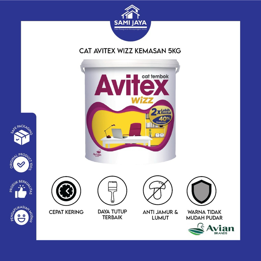 Avitex wizz kemasan 5kg II Cat Tembok II Avitex II Avitex Wizz