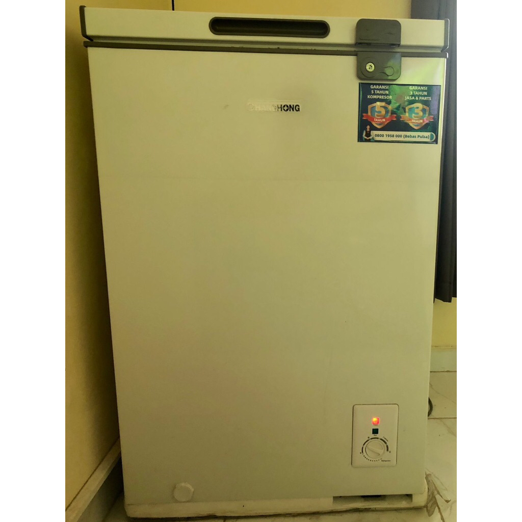 (PRELOVED - Freezer ASI Pemakaian 7 bulan) - Changhong CBD 105 Chest Freezer Box 100 L