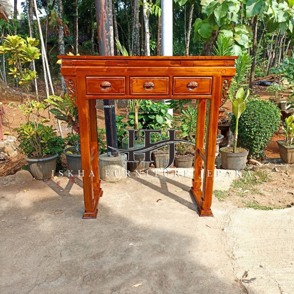 MEJA SEMBAYANG CINA_MEJA ALTAR KAYU JATI