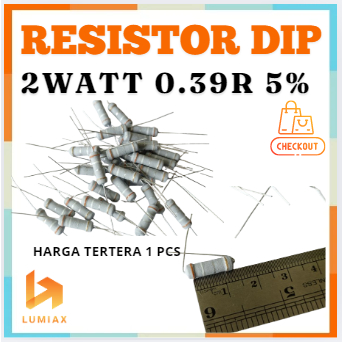 R resistor 2w 2Watt 0.39R 0.39Ohm 0.39R 0.39ohm 2 watt toleransi 5% 0.39R