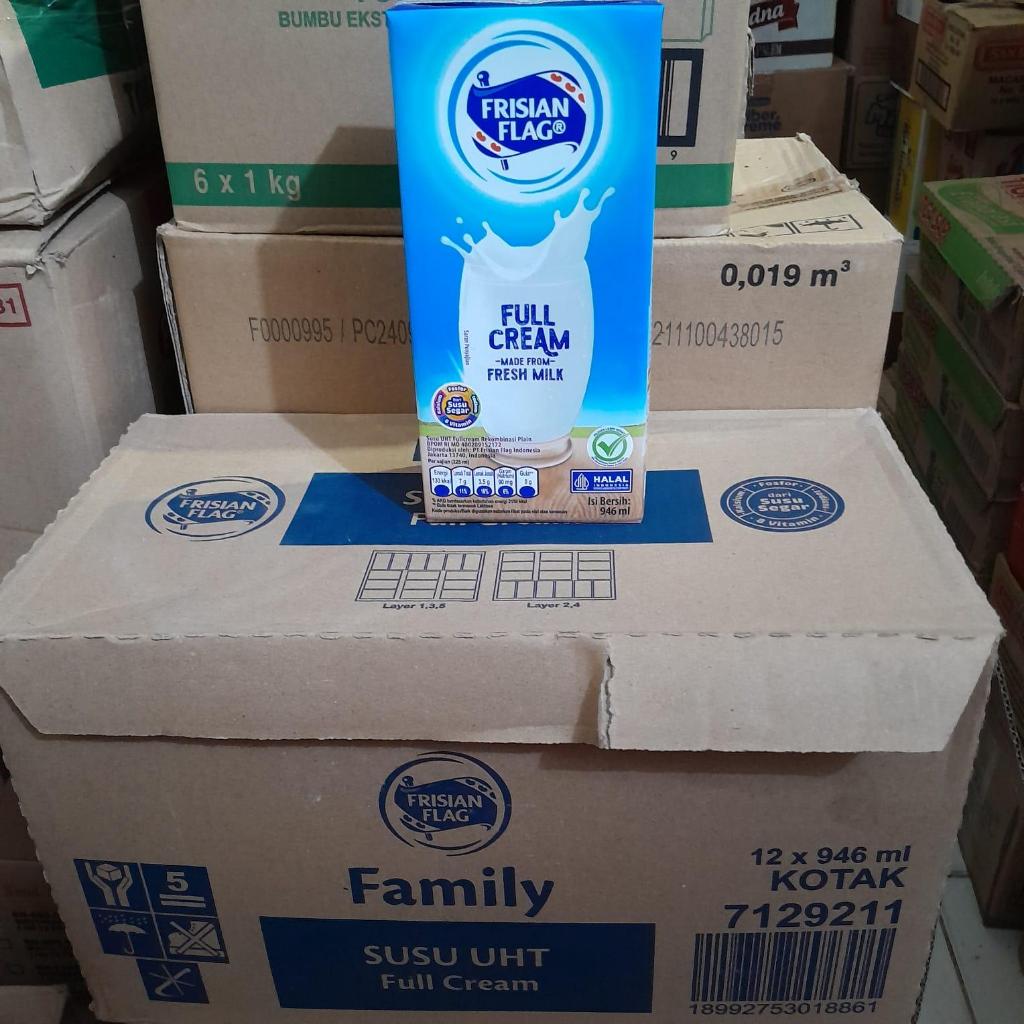 BENDERA UHT PLAIN SUSU FULLCREAM 900ML X 12 PCS (1KRTN)