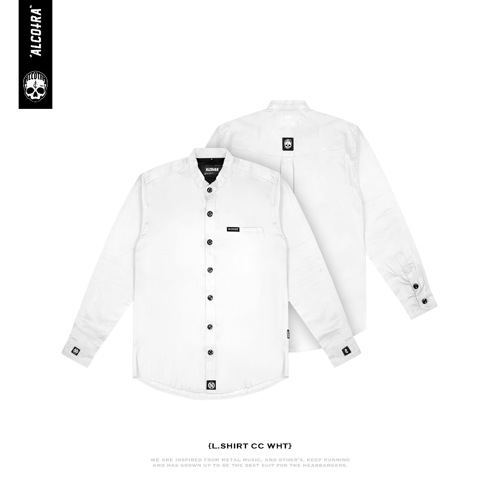 L.SHIRT CC WHT // LONG SHIRT COCO WHITE // KEMEJA LENGAN PANJANG PUTIH // KEMEJA KOKO ALCOTRA