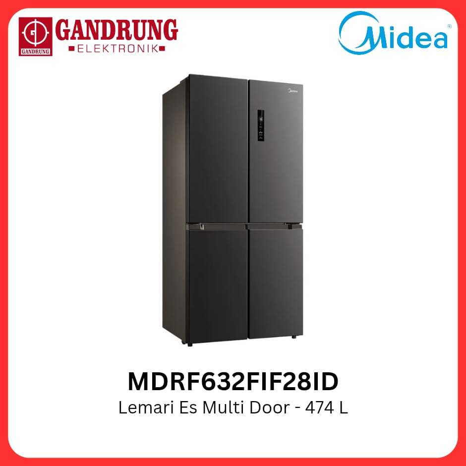 MIDEA Kulkas Multi Door 4 Pintu Inverter 474L MDRF632FIF28ID