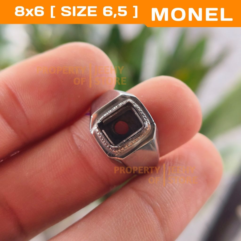 RING CINCIN MONEL KOTAK POLOS 8x6