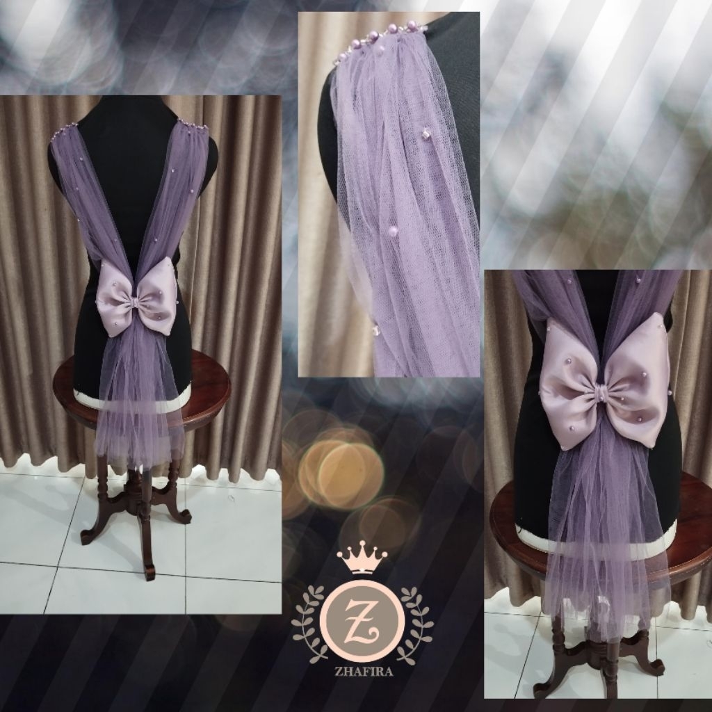 HIASAN BAHU PITA /HIASAN PUNDAK PITA/HIASAN SLENDANG BELAKANG PITA KEBAYA/SAYAP PITA KEBAYA KANAN KI