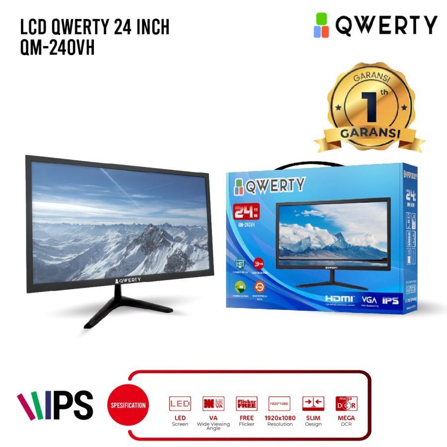 [Packing Kayu] Monitor QWERTY QM-240VH 24" LED IPS 75Hz