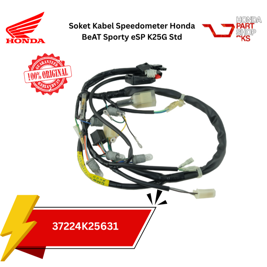 37224-K25-631 Soket Kabel Speedometer Honda BeAT Sporty eSP K25G Std Kabel Speedometer (Cable Speedo