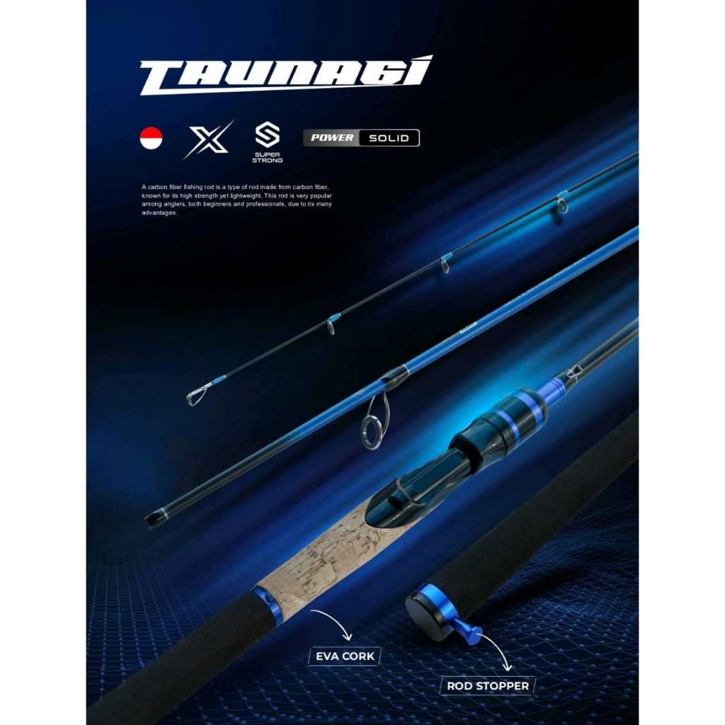 Joran Spinning TAUNAGI SP 602ML Carbon Fiber Fishing Rod Panjang 180 cm Sambung Dua