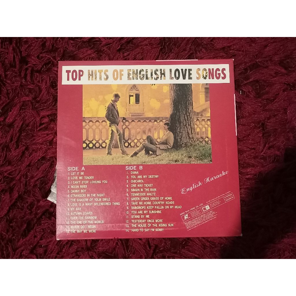 Laserdisc "Top Hits of English Love Songs" Karaoke