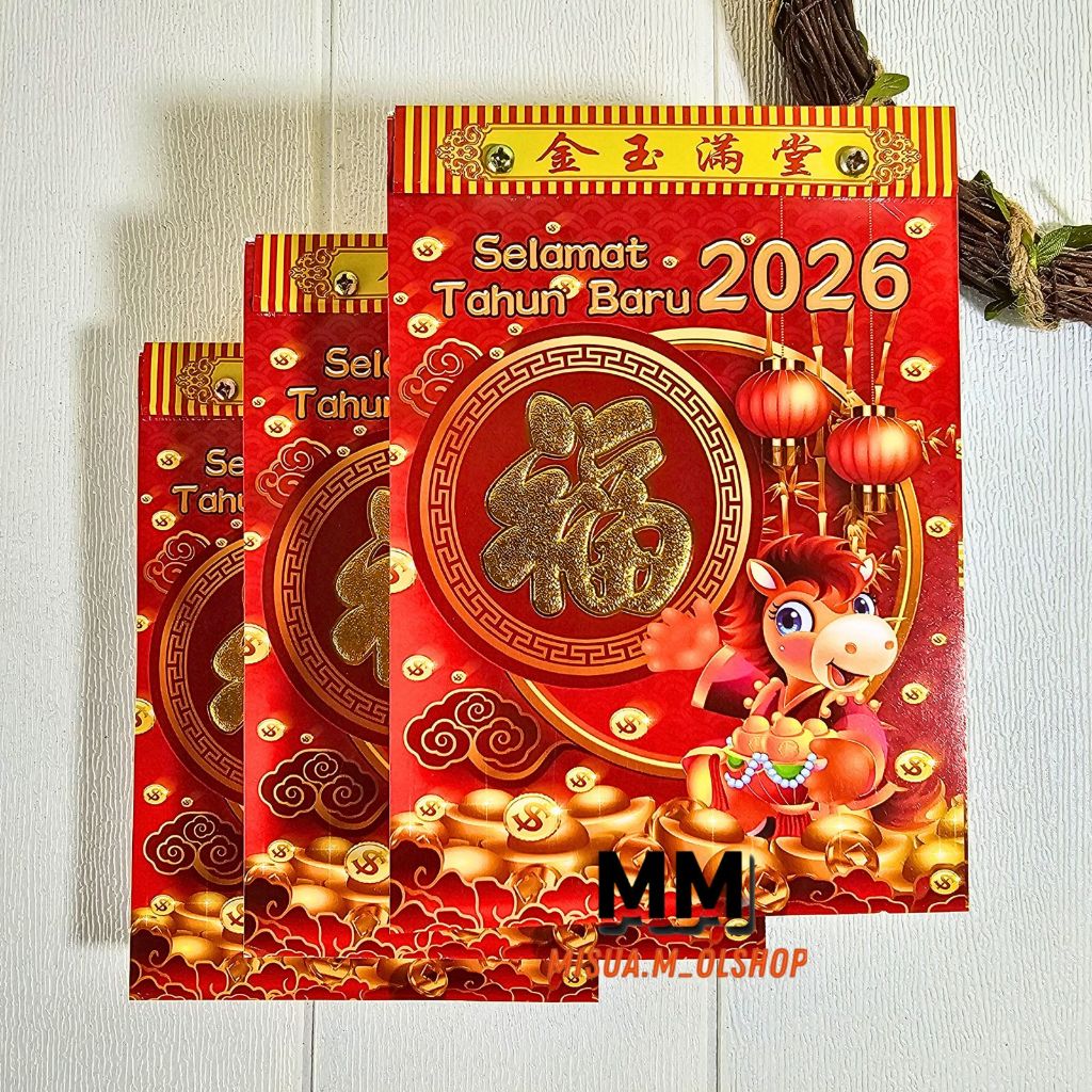 

KALENDER HARIAN SOBEK UKURAN SEDANG 2026/KALENDER HARIAN SHIO KUDA 2026/KALENDER DINDING