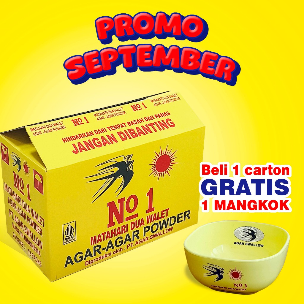

AGAR SWALLOW NO.1 MDW 1 Karton isi 24 Box | PROMO SEPTEMBER selengkapnya di deskripsi