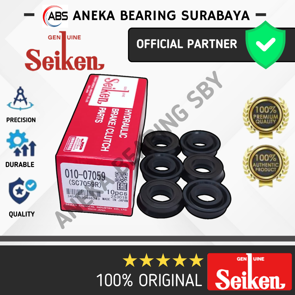 KARET REM DEPAN MITSUBISHI T120 L300  SC7059R SEIKEN JAPAN ORIGINAL 010-07059  UKURAN 1.1/8  (HARGA 