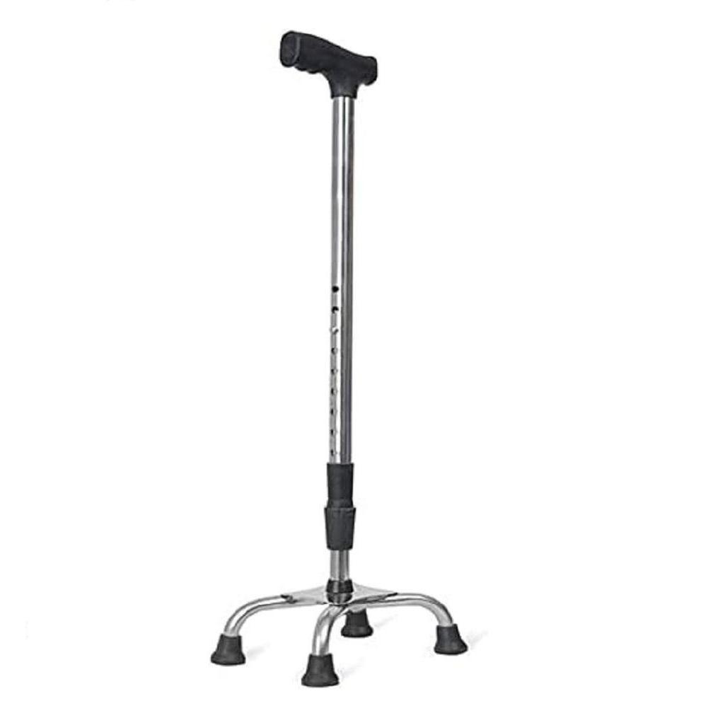 Tongkat 4 Kaki Alat Bantu Jalan Adjustable - Tongkat Lansia Kaki 4 - Tongkat Jalan 4 Kaki