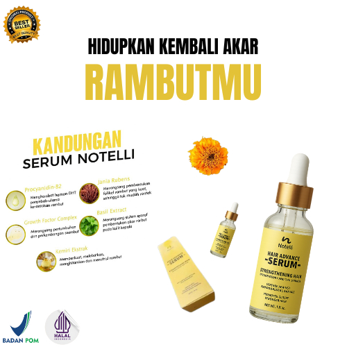 (Bpom) Notelli Serum Rambut Rontok Vitamin Rambut Rontok Serum Rambut Rontok Perawatan Rambut Rontok
