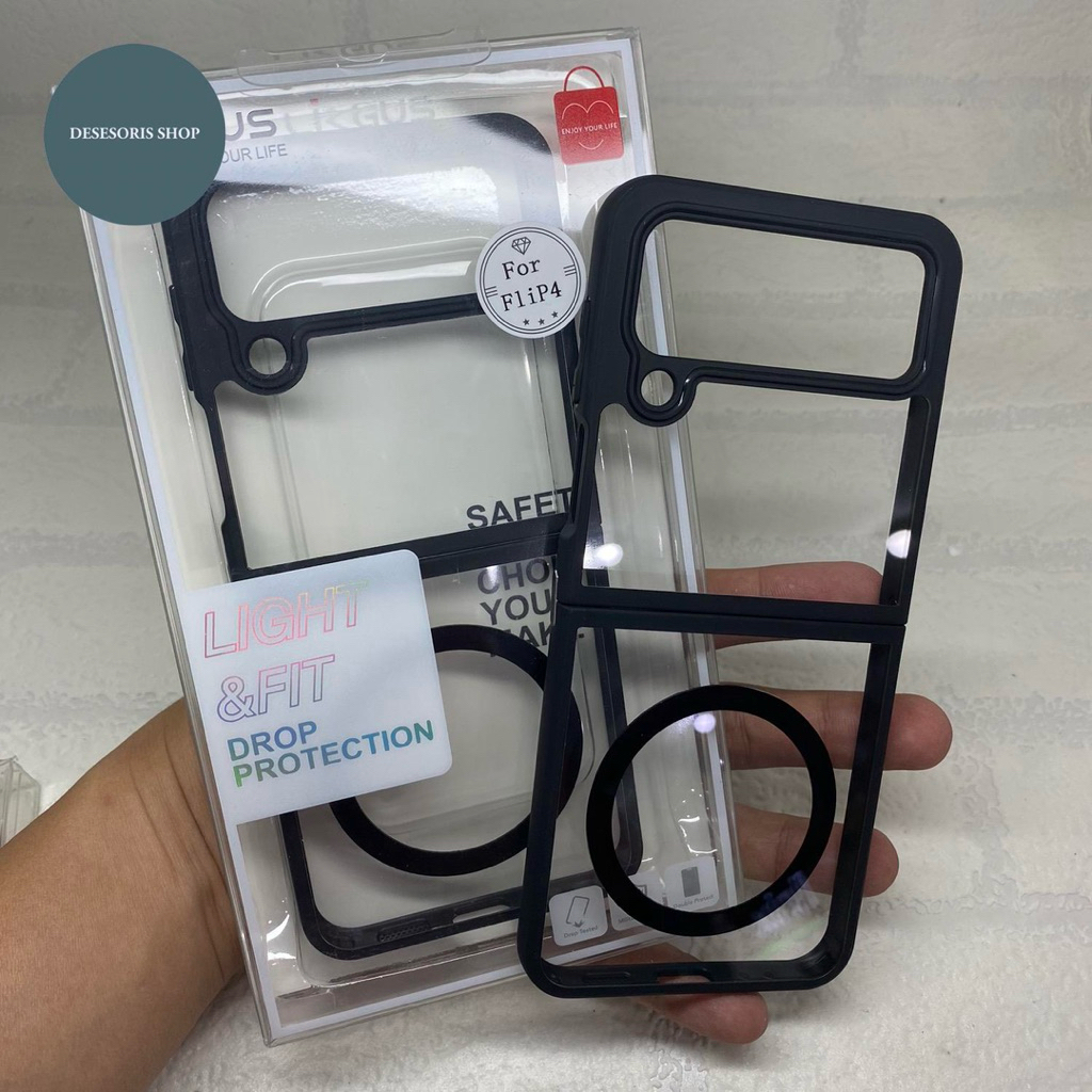 Case Magsafe Samsung Z Flip 4 / Z Flip 3 Casing Crystal Silikon