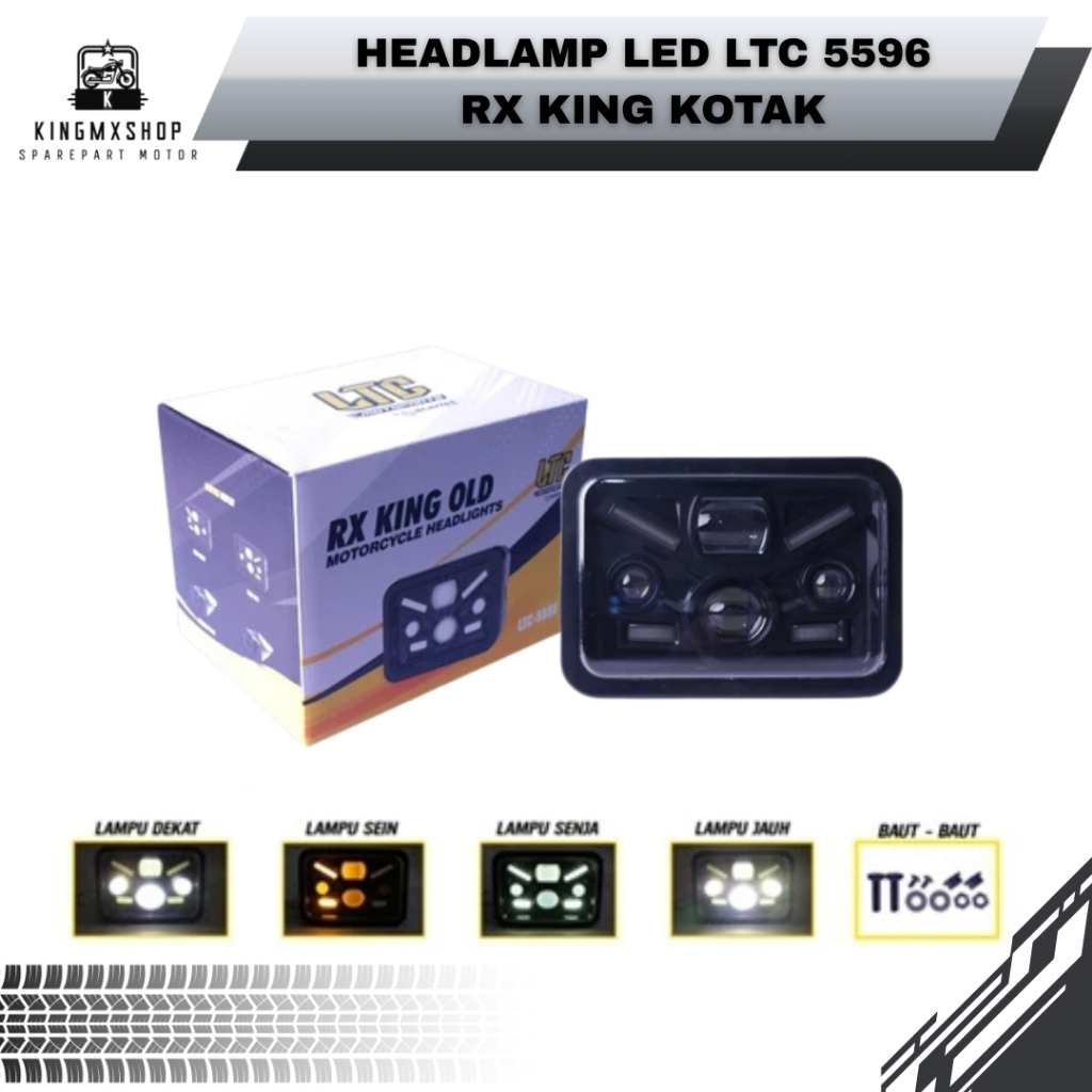 Headlamp Lampu Depan LED LTC RX King Kotak 5596