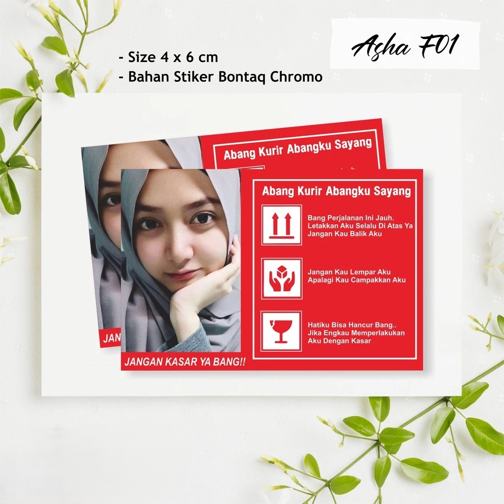 

[100 PCS] STIKER FRAGILE LUCU MURAH JANGAN DIBANTING KODE ASHA F01