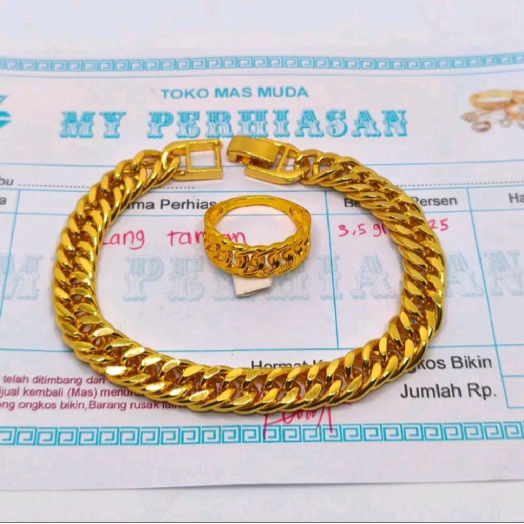 Perhiasan Wanita Dewasa Emas Muda Gelang Rantai Free Cincin Uda Dapat Surat Langsung Dari Toko Perhi