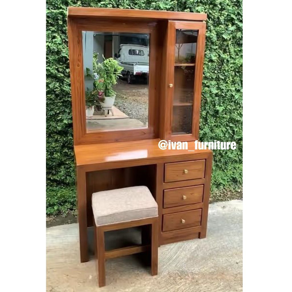 Meja rias kayu jati minimalis Meja rias jati minimalis Jepara