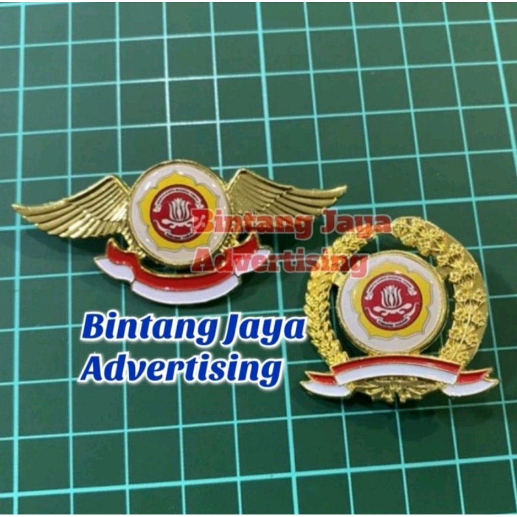 Pin Bros Pin Dada Logo Karang Taruna Padi Kapas/ Wing Kuningan Peniti/Magnet