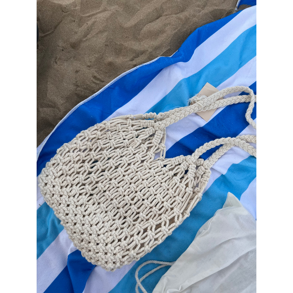 Macrame Tote Bag - Net Bucket Bag