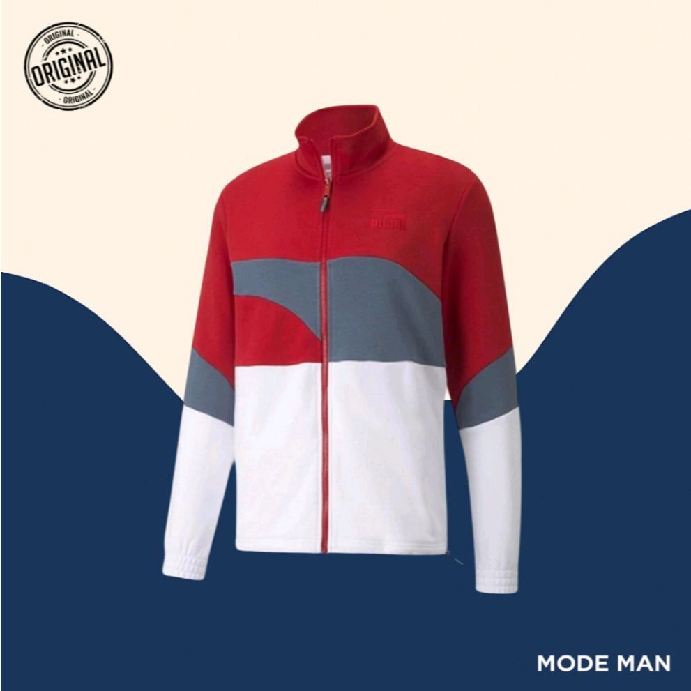 Puma Men's Flare Jacket Tracktop – Jaket Olahraga Pria DryCELL, Jaket Tracktop Gym & Casual, Hoodie 