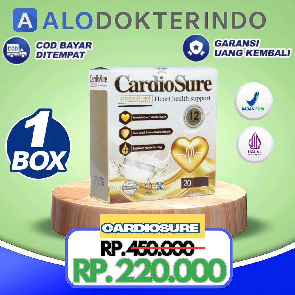 

Cardiosure Susu Premium Original Bpom Untuk Dukungan Kesehatan Jantung - Paket 1 Box