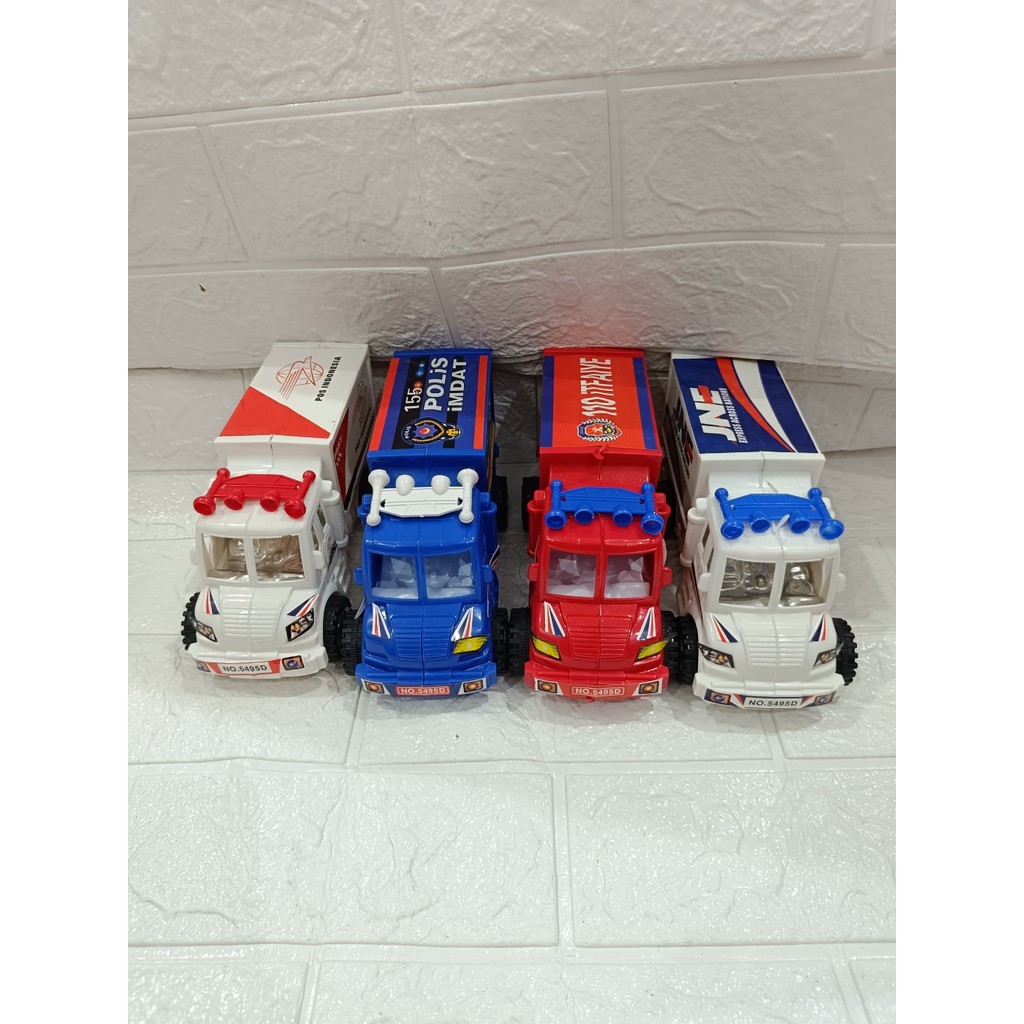 Mainan anak truck ekspedisi plastik / Mainan mobil box ekspedisi plastik termurah
