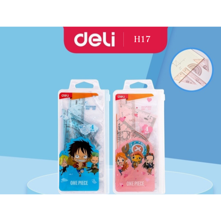 

RULER / GARISAN / PENGGARIS PLASTIC / PENGGARIS PLASTIK / PENGGARIS MOTIF / SCHOOL RULER SET / PENGGARIS SET DELI H17 ONE PIECE