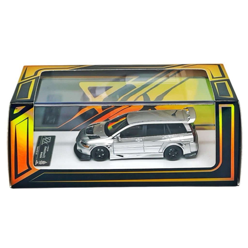 Error404 64 Mitsubishi Lancer Evo IX Wagon Silver Resin