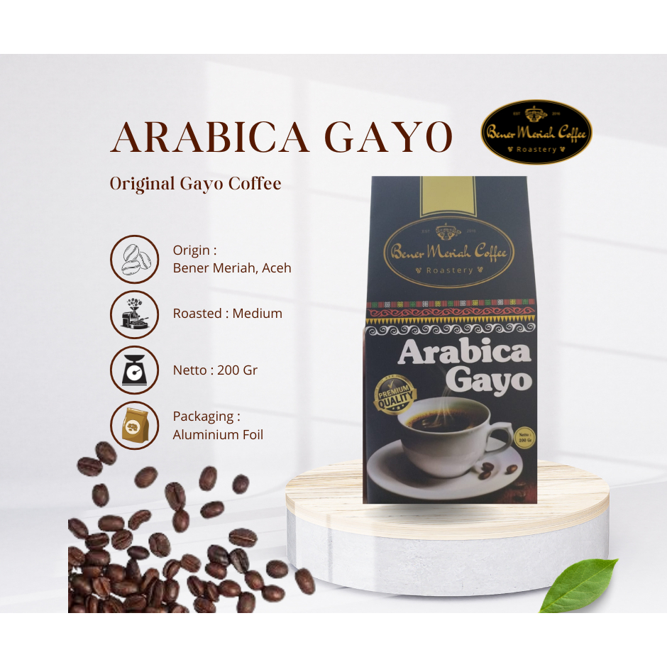 

Kopi Arabica Gayo 200 gr | Bener Meriah Coffee
