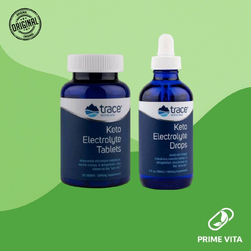 Trace Mineral Keto Electrolyte Tablets / Keto Electrolyte Drops | Suplemen Elektrolit Diet Keto | 10